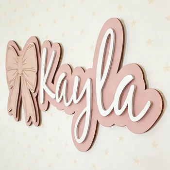 Personalized Bow Nursery Plaque 1