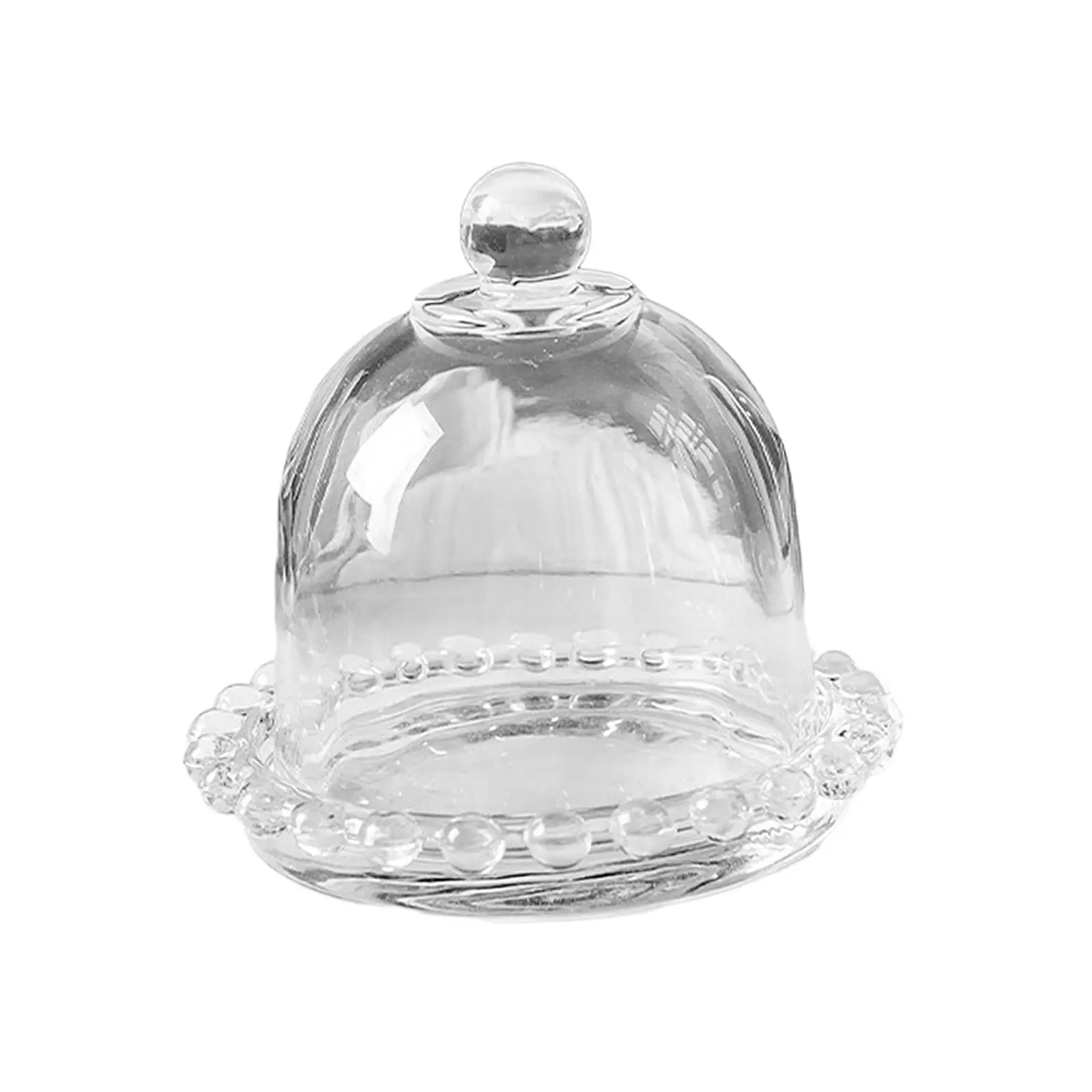 Cake Tray with Lid Cold Resistant Retro Glass Dessert Dome with Base for Birthday Festive Party Window Display Hotels