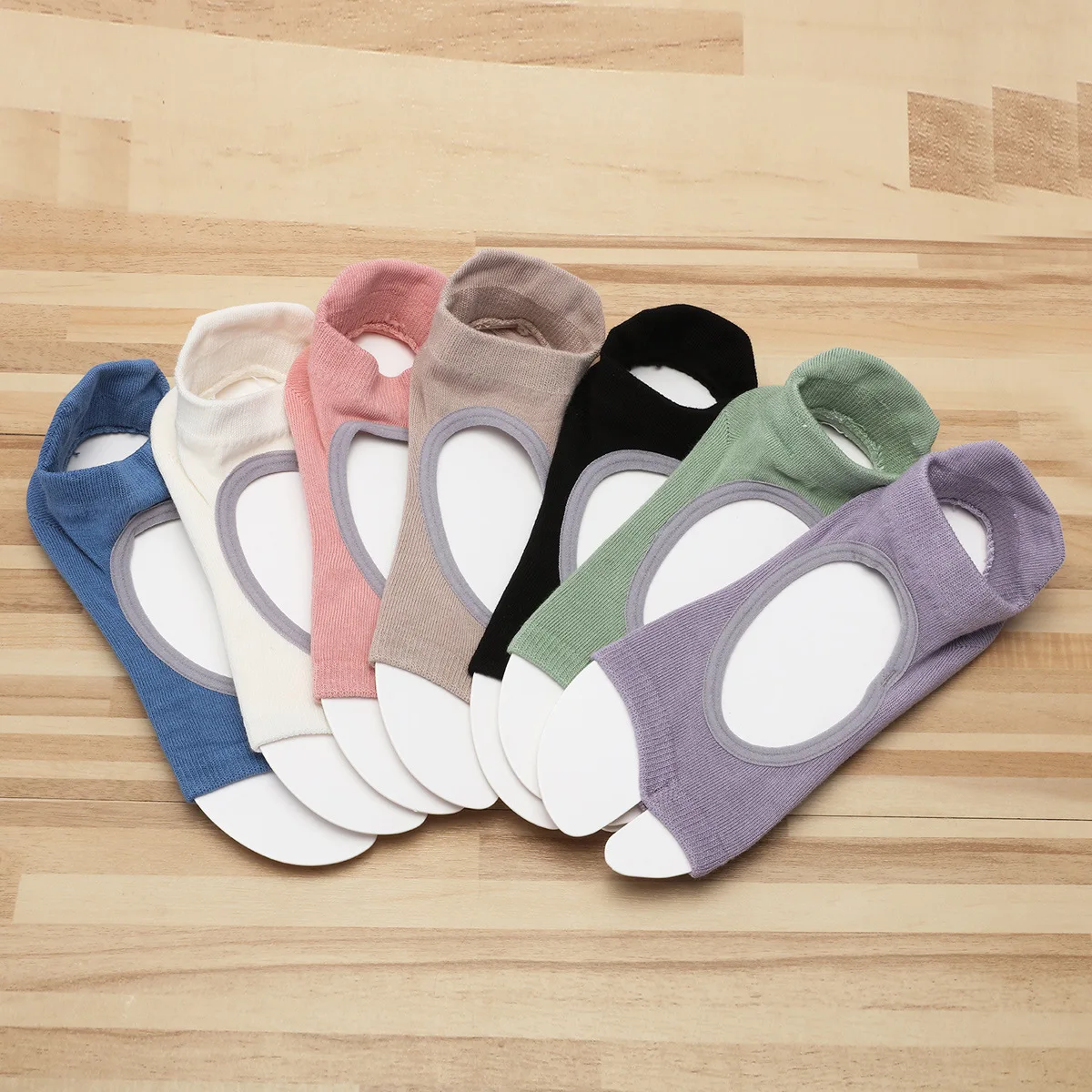 Women Yoga Socks with Non Slip Grips for Pilates Ballet Barre Dance Barefoot Workout Toeless Open Toe Fitness Gym Sport Socks