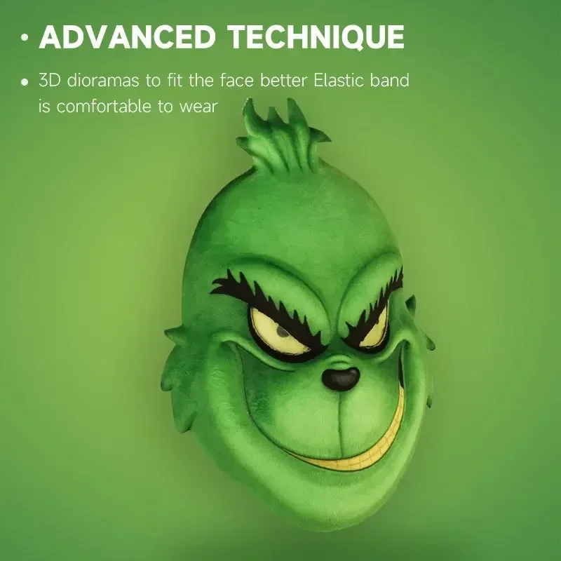 Neue Weihnachtsmaske Handschuh Set Halloween COSPLAY Party Requisiten Dieb Roter Hut Grüne Maske Grüne Handschuhe