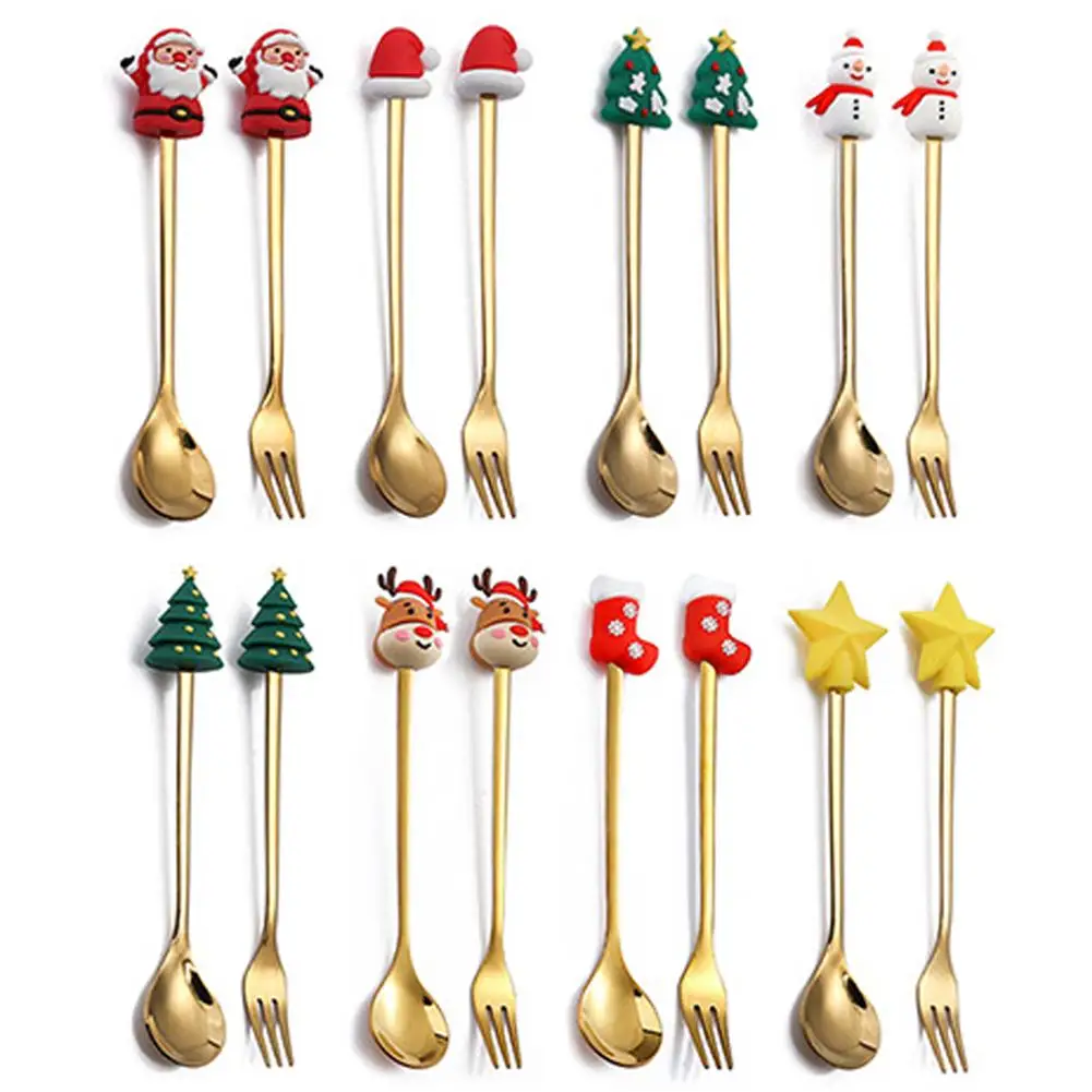 Christmas Decoration Knife Fork Spoon Set Christmas Series Tableware Set Knife and Fork Tableware Set Party Christmas Tableware