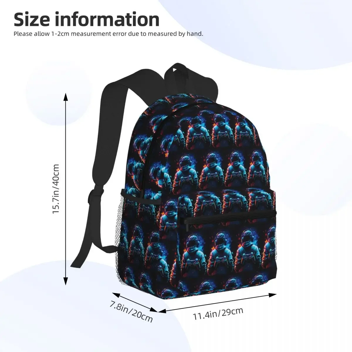 Back View Game Controller 3D Cartoon Student Backpack School Bag Hiking Travel Daypack for Boys Girls Bookbag Shoulder Bags
