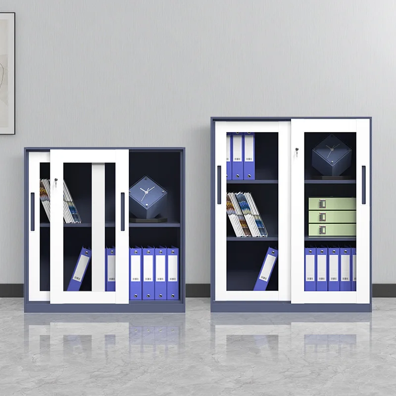 Sliding door Low cabinet Locked office furniture File cabinet Steel widened iron locker File cabinet File  3rd floor