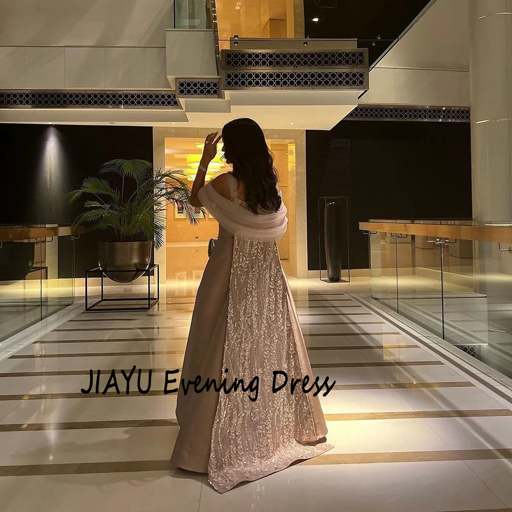 تخصيص بسيط الخامس الرقبة ألف خط قبالة الكتف مساء اللباس الساتان سويب تراين بلا أكمام حزب اللباس الكاحل طول فستان حفلات