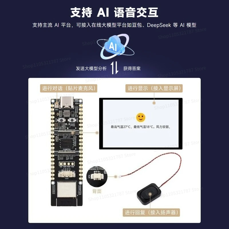 For Electronic ESP32 P4 Development Board Integrated ESP32 C6AI Deepseek WiFi6/Bluetooth