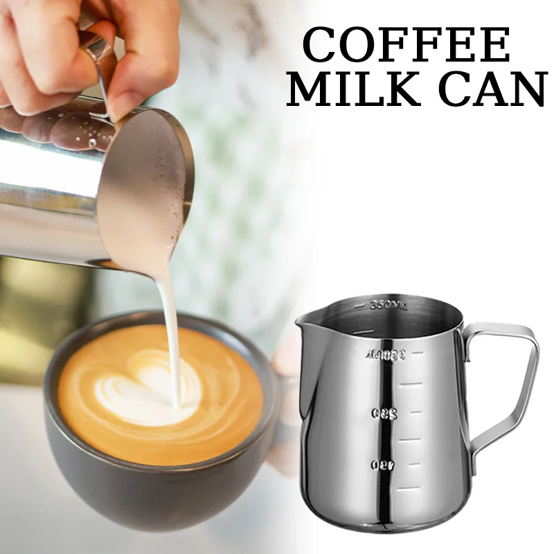 

Stainless Steel Milk Frothing Jug Silver Frother Coffee Latte Container Metal Pitcher Barista Cup Coffee Accessories Milk Pot