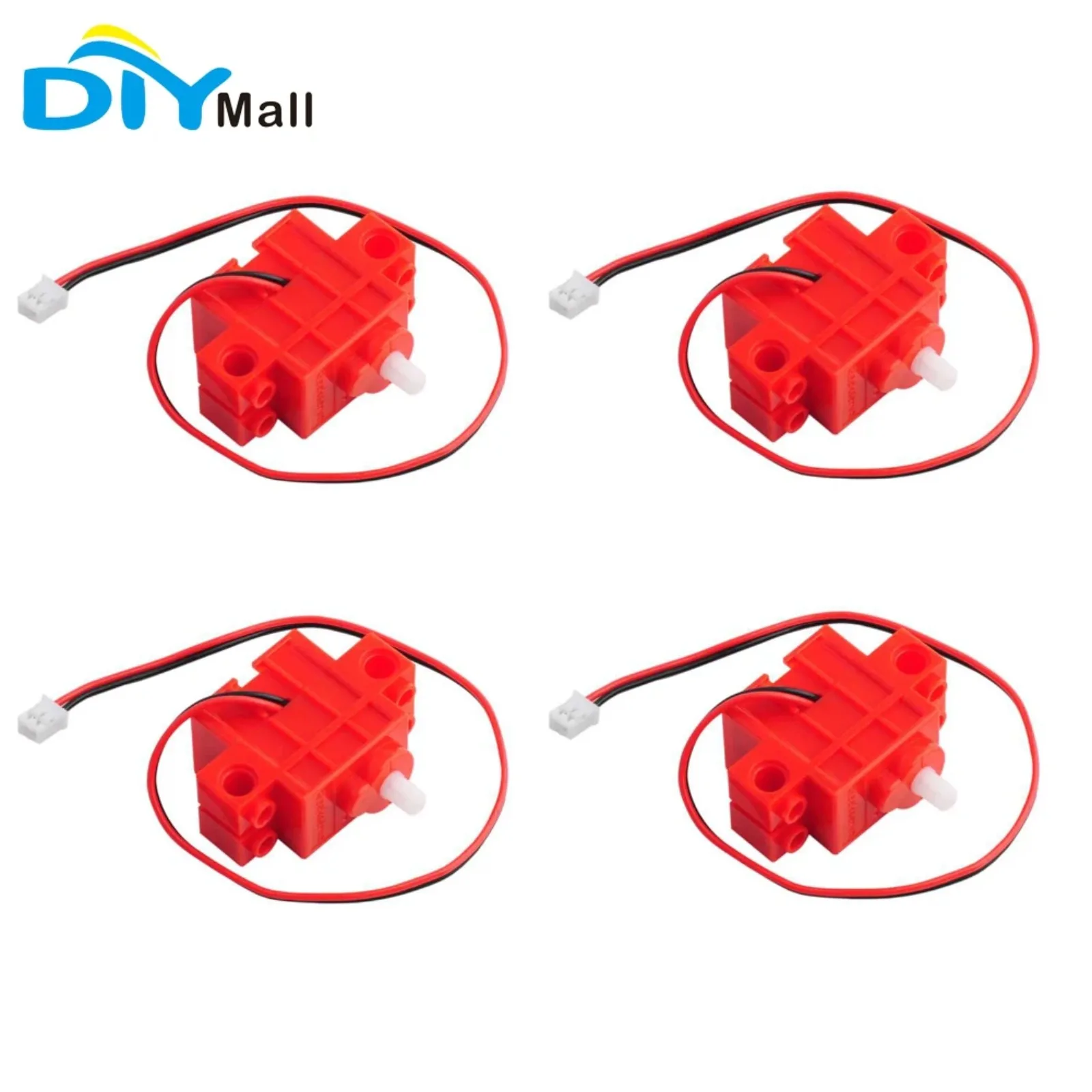 

4PCS Geekservo 360° Continuous Rotation Gear Motor for Building Bricks, IP65 (2P 2mm PH Connector)
