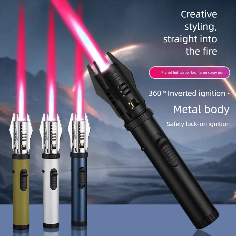

Starlight Sword Heat Resistant Welding Gun Windproof Direct Flame Lighter Inflatable Spray Torch Outdoor torches lighters butane