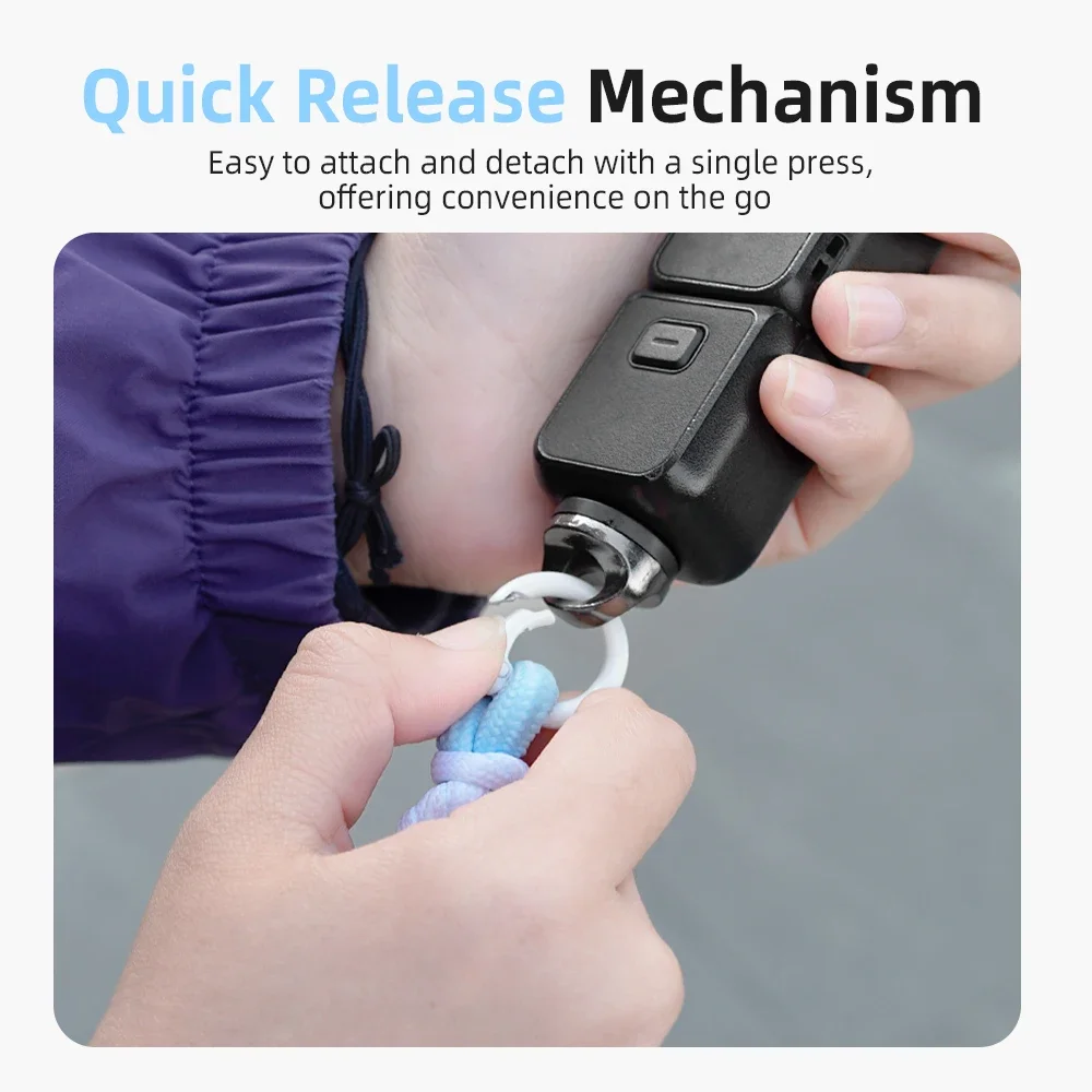 Camera Lanyard for DJI Pocket 3/Action 5 Pro/Insta360 X5 Camera With 1/4in Screw Neck Strap Adjustable Hanging Rope Acceeories