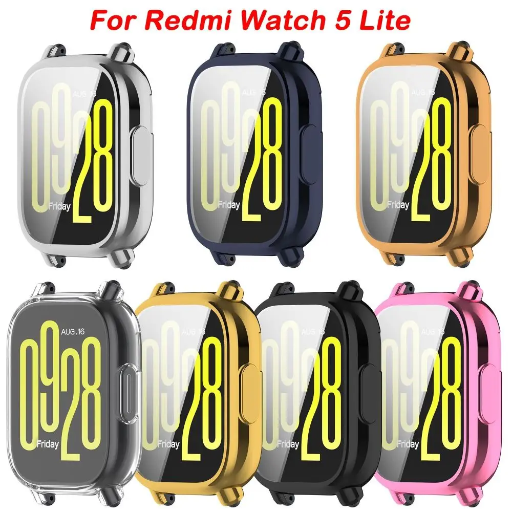 New Full Cover TPU Case Smart Watchband Screen Protector Bumper Accessories Protective Shell for Redmi Watch 5 Lite