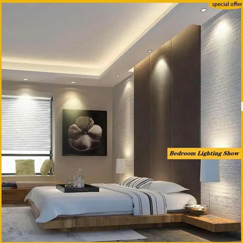 

A50I 12W Narrow Edge Spotlight Deep Cup Anti-Glare Embedded Wall Washing Lamp Household Lighting Living Room Ceiling Lamp (US)