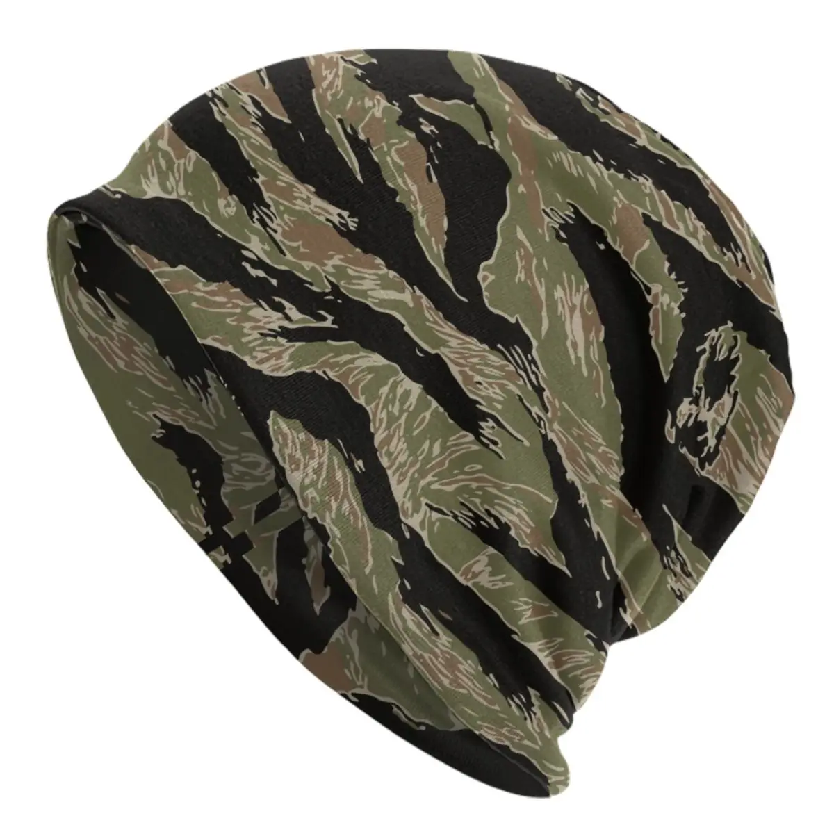 Tiger Stripe Camo Skullies Beanies Caps Winter Warm Knitting Hat Hip Hop Adult Military Tactical Camouflage Bonnet Hats Ski Cap