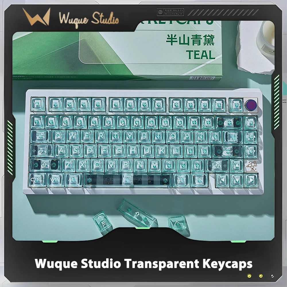 

Wuque Studio Transparent Keycaps Set Amber Series OSA Height 170Keys Custom Mechanical Keyboard Keycap Gaming Accessories Gifts