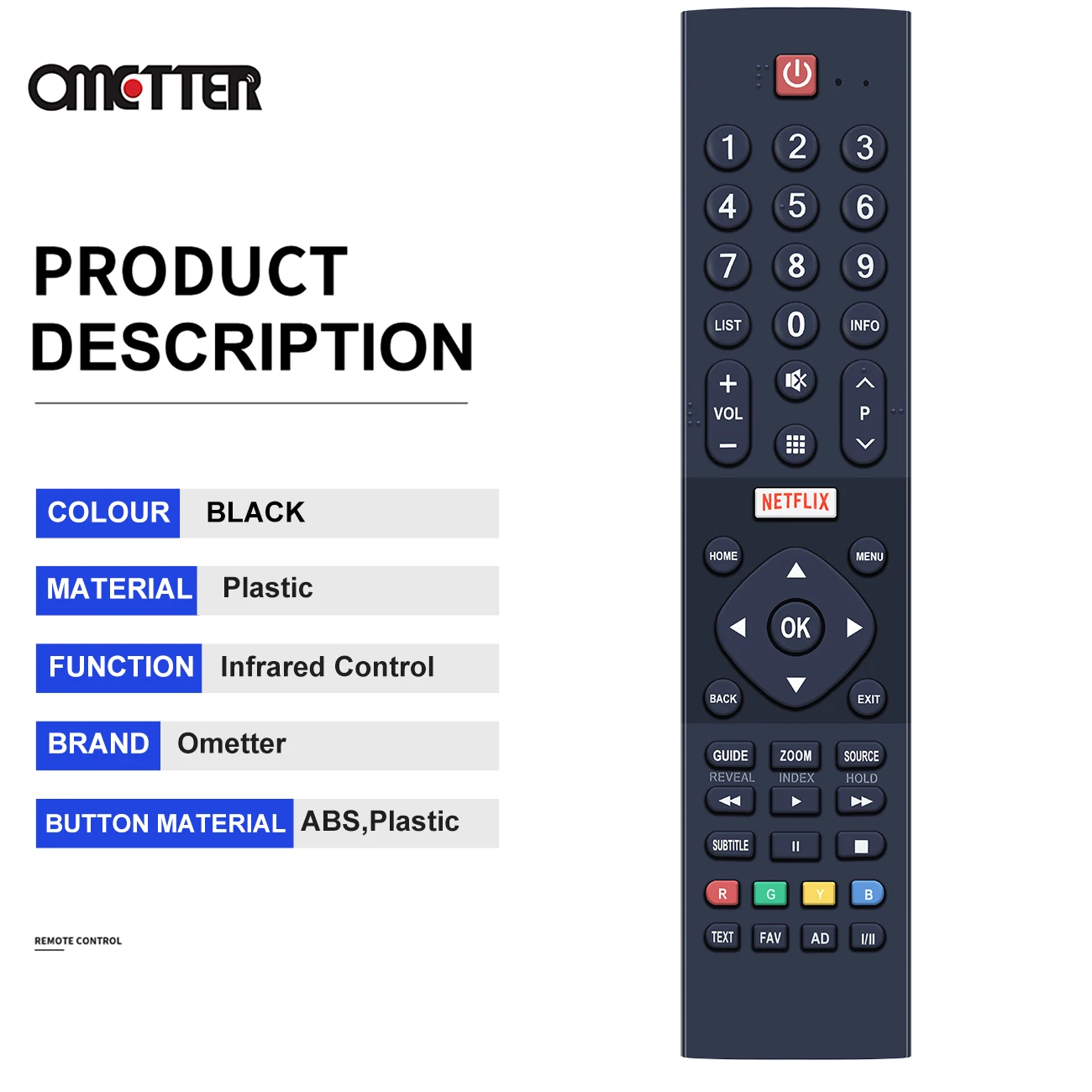 New for Panasonic ANDROID Smart TV LCD Remote Control WITH NETFLIX D10