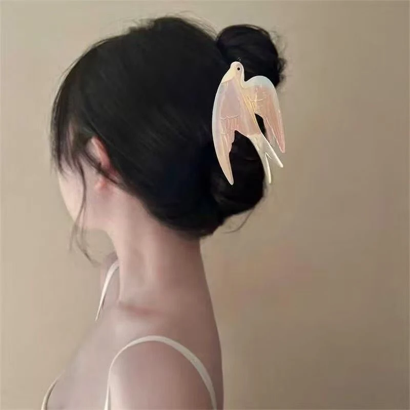 1/2 قطعة مشبك شعر الخل الجديد الحلو واللطيف، حيوان الطيور، مشبك القرش، مشبك السنونو، الشعر المطبوخ، مشبك ذيل الحصان، صائد الشعر