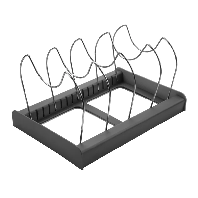 

AB15-7 Dividers Stainless Steel Kitchen Pot Lid Holder Expandable Pan Organizer Rack Drawer Type Adjustable Utensils Organize