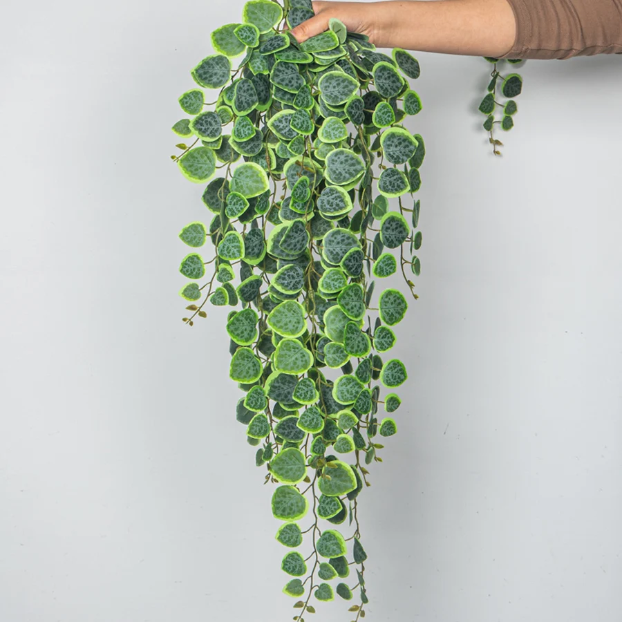 60-80cm Artificial Hanging Vines Tropical Eucalyptus Plants Plastic Money Leaf Wall Hanging Rattan for Wedding Home Garden Decor