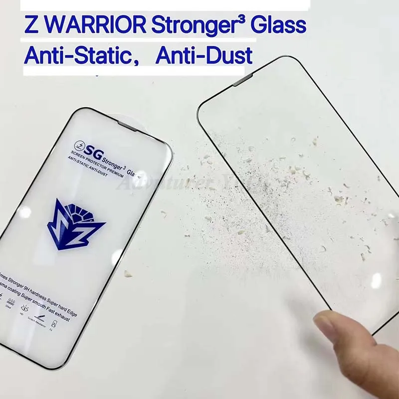 10pcs Glass For iPhone 16 15 14 13 11 Pro Max Plus Screen Protector Armor WARRIOR Premium 12 Full Glue Tempered Wholesale 6 7 8