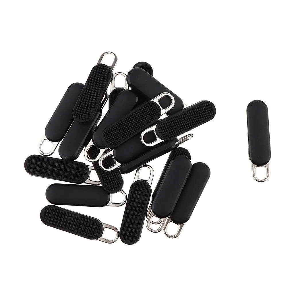 20 Pcs Zipper Pull Puller Fit Zip Slider Tag Fixer Cord Tab Replacement Clip for Jeans, Trousers, Skirts, Coats