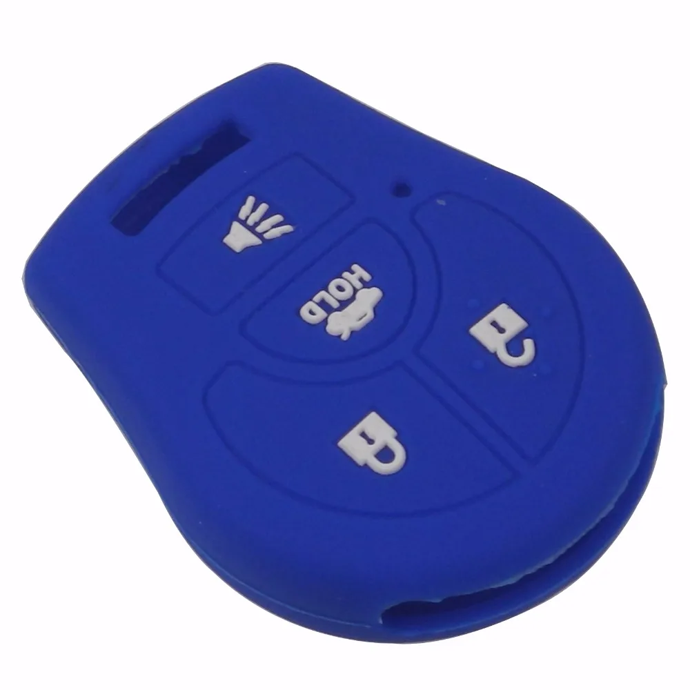jingyuqin Remote 4 Buttons Car Key Silicone Case Cover Shell For Nissan Maxima Versa Altima Sentra Tiida Armada