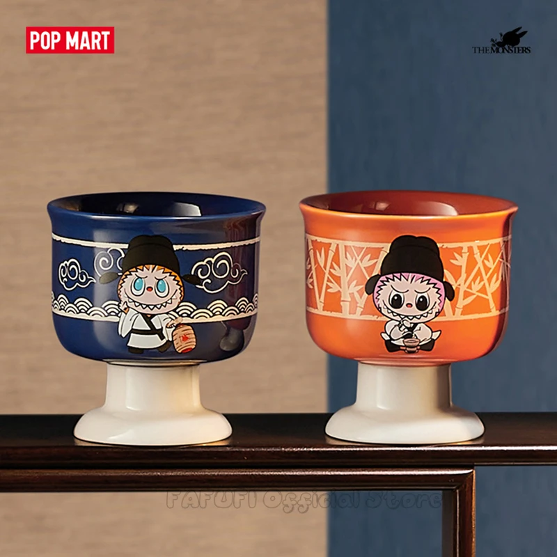 POPMART LABUBU THE MONSTERS Come Here and Have Fun Series Cup Set Guess Bag Original Cute Anime Figure Ornaments Collection Gift