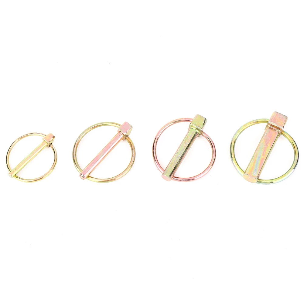 50pcs Lynch Pin Assortment Kit Steel Annular Safety Pin for Farm Tractor Trailer