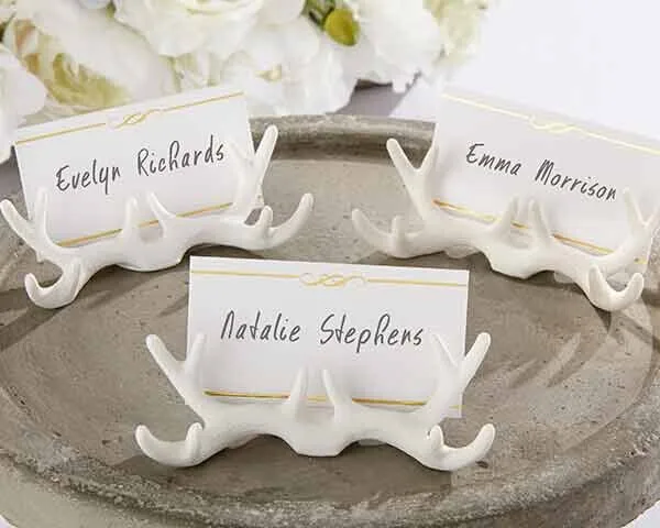 Antler Place Card Holder, Unique Wedding Decoration, Table Card Holders, Creative Design, 12Pcs