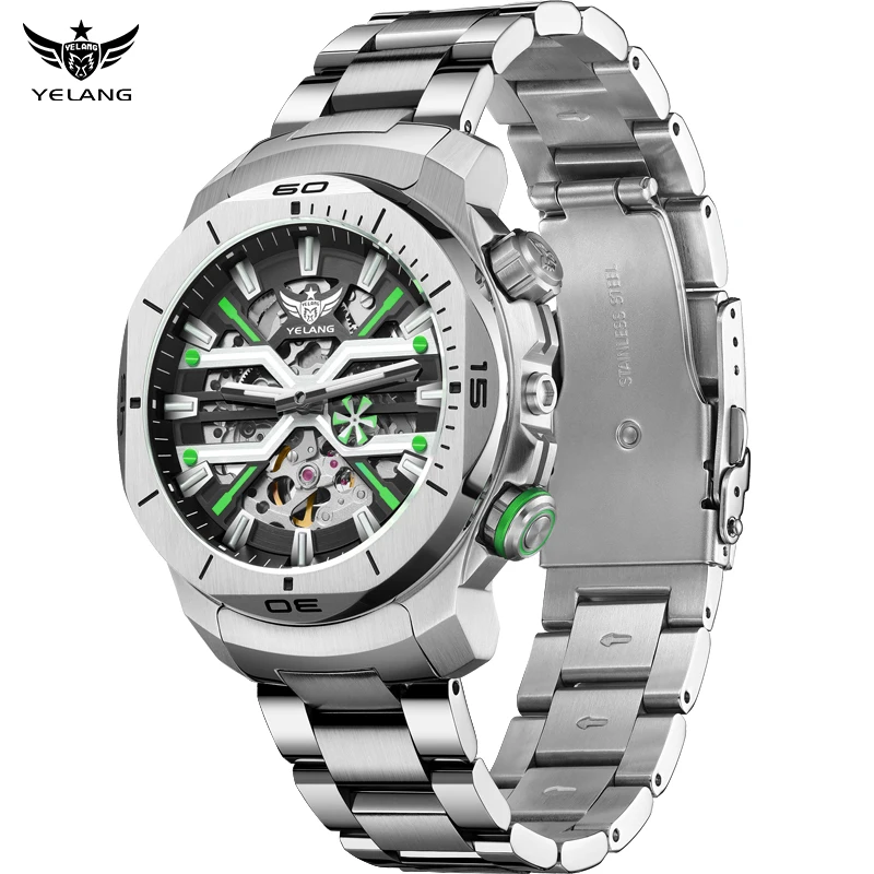 Yelang Diving Watch Self-designed Motorized Dial Luxury Sapphire Lens Japanese 8N40 Fully Automatic Mechanical Watch 30BAR Reloj