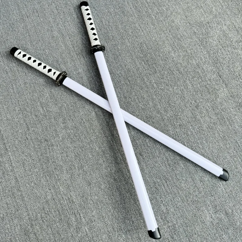 100 cm/33.37in Middeleeuwse Cosplay Zwaarden Wit Model Props Anime Katana Met Schede Randapparatuur Training Display Outdoor Speelgoed Geschenken