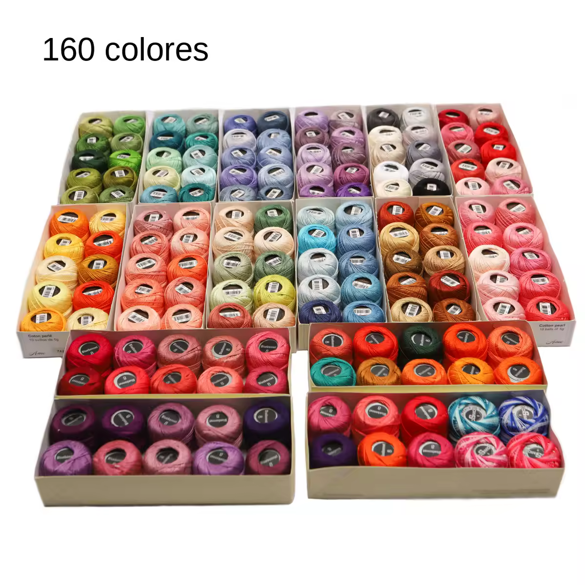 AmoHilos tamaño 8 hilo de ganchillo doble mercerizado grapa larga perla de algodón egipcio 10 colores diferentes conjunto 43 yardas 5 gramos bola
