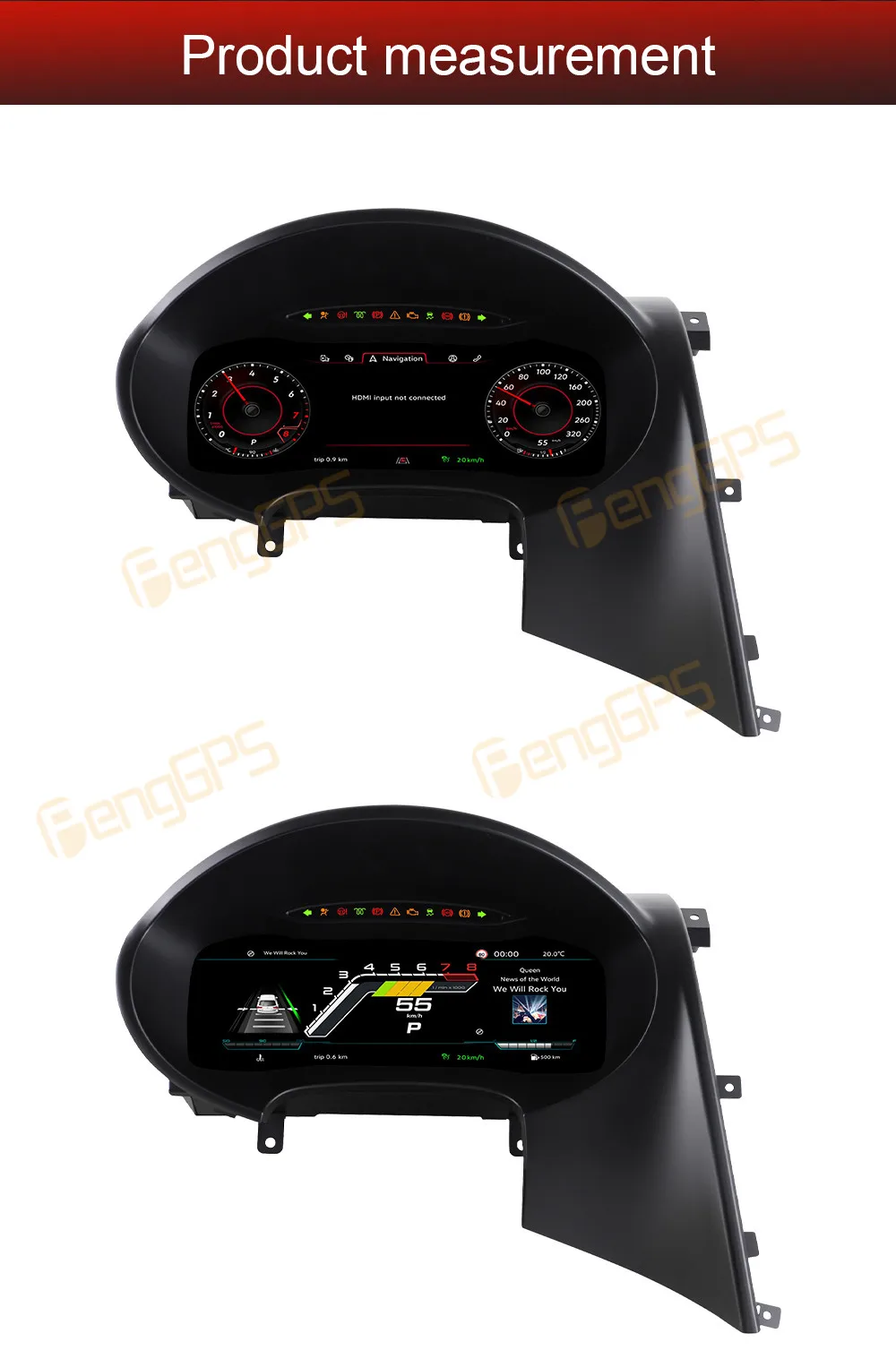 

10.25 Inch Car LCD Dashboard For Volkswagen Tiguan 2010-2017 Digital Cluster Virtual Cockpit Speedometer Unit Instrutment Screen