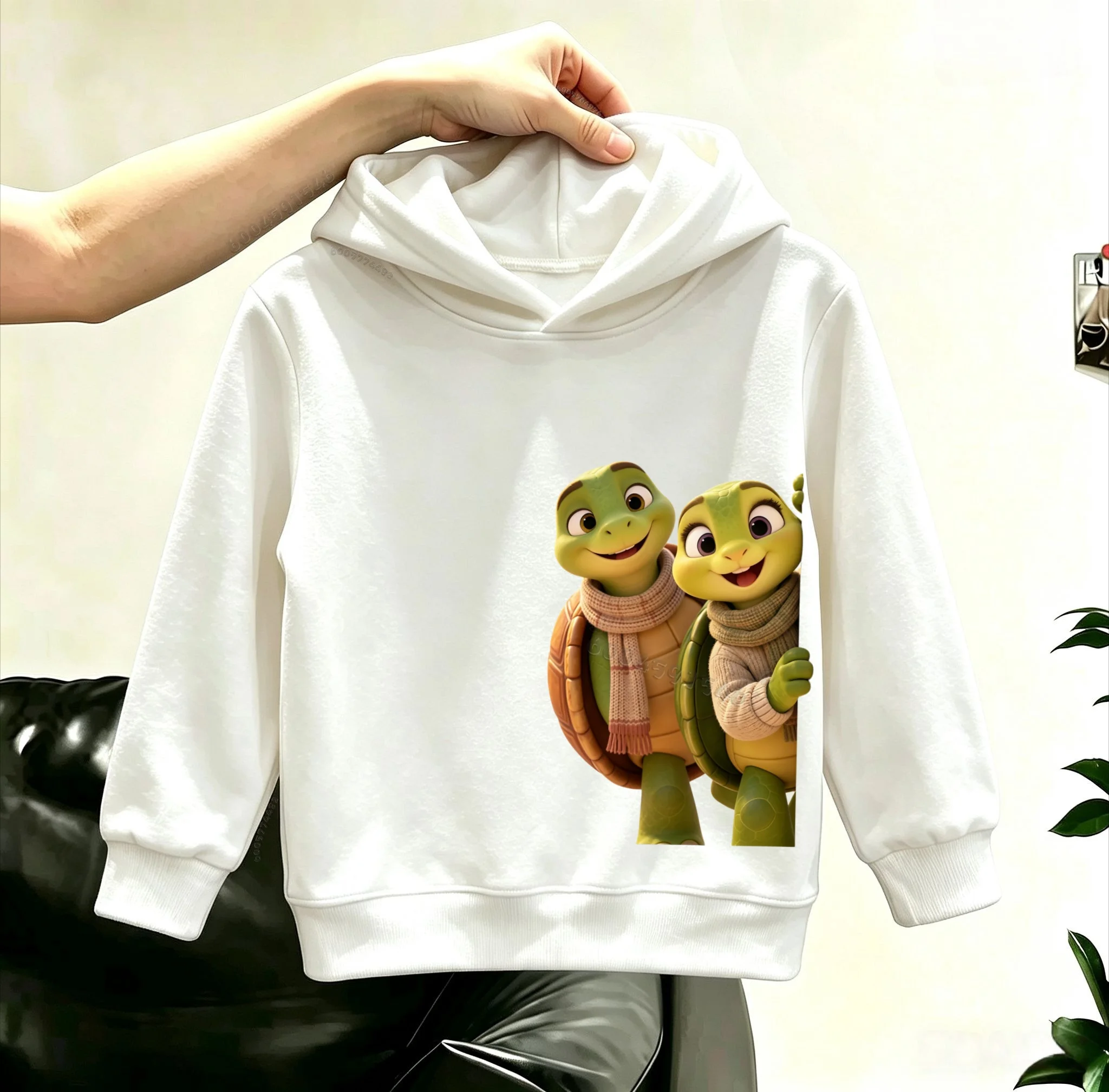 Nickelodeon Children's casual hooded sweatshirt, fun Ninja Turtles printed hooded pullover for spring, autumn and winter