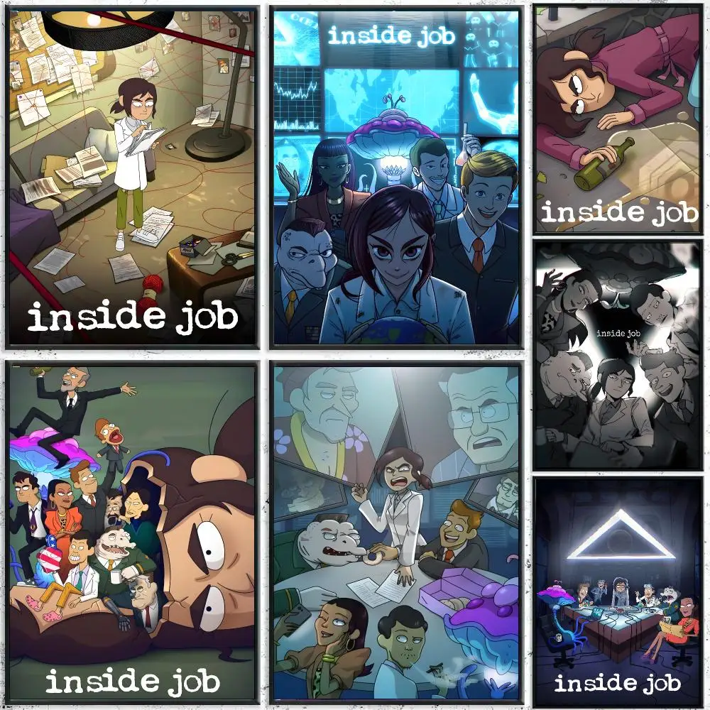 Cartoon Anime I-Inside Job Poster Home Living Bed Room Bar Hallway Sticky Wall Printing Waterproof Aesthetic Decor