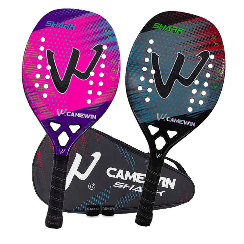 

Camewin Carbon Racket 3k Tennis female Fiber Paddle Racket Shovel Grip Professional Padel Frame Fashion Beach Tennis Bag