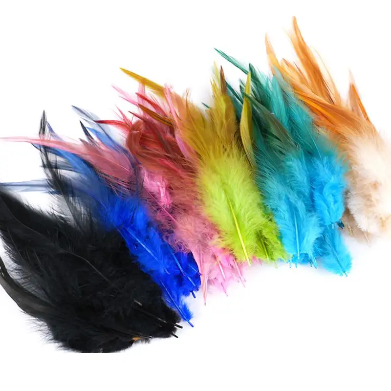 50Pcs Sewing Accessories DIY Jewelry Plumes Decor Chicken Rooster Feather 7-15cm For Wedding Dress Handicrafts