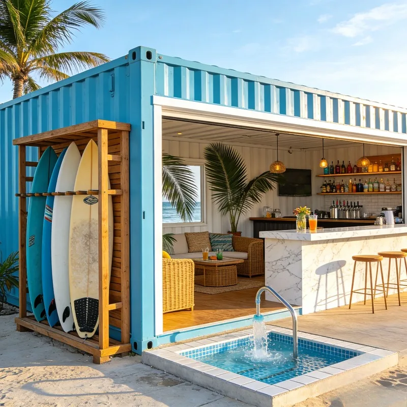 20FT Three-in-One Hotel Expansion Container Houses Steel Mobile Double Wing Folding Room Modern Design Waterproof