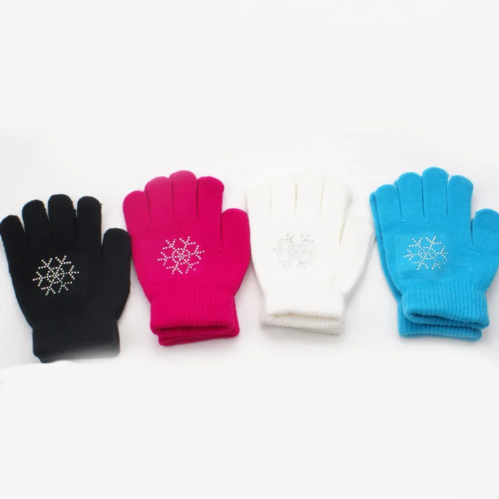 Figure Skating Gloves Skating Gloves Non-Slip Stretch Glove For Children Winter Warm Mittens Women\'s Gloves For For Ice Sports