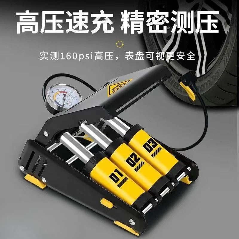 High pressure pump, labor-saving three-cylinder precision barometer, special for automobiles and motorcycles