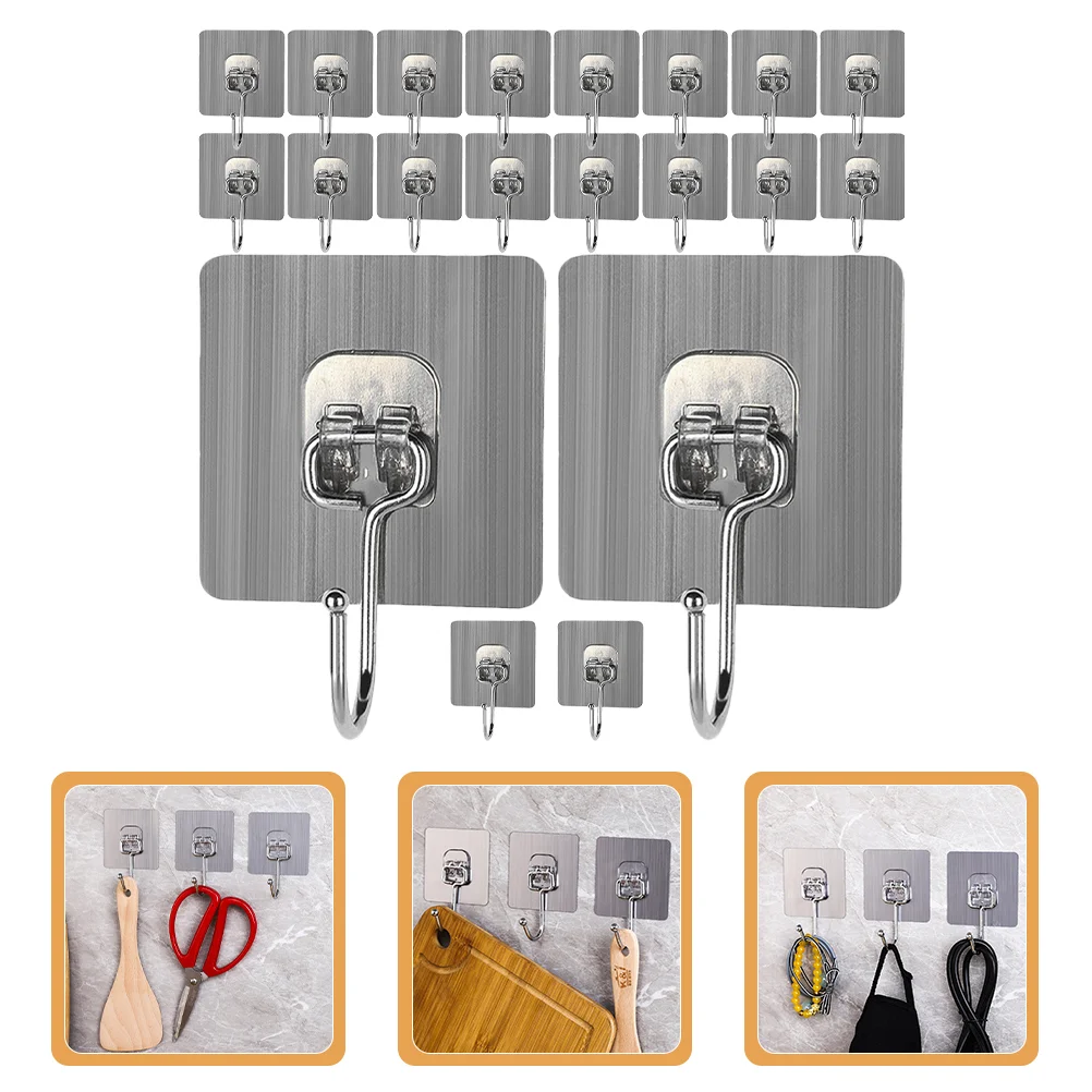 

Nail Free Hook Metal Wall Hooks Small Clovers for Nursery Decor Coats Double Sided Adhesive Tape