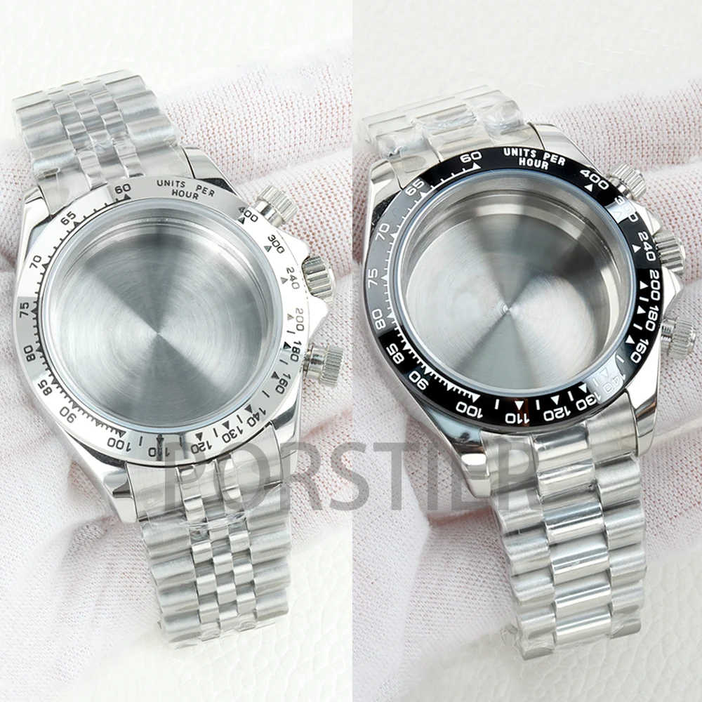 

40mm VK63 Watch Case 100m Waterproof for Daytona VK63 VK64 Movement 316L Stainless Steel Presidential/Jubilee/Oyster Bracelet