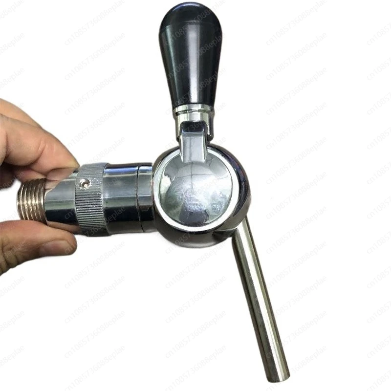 Hot Sale Professional Beer Faucet, Chrome Plated Brass Ball Tap with Short Handle, Universal Fit for Draft Beer System BT1010107