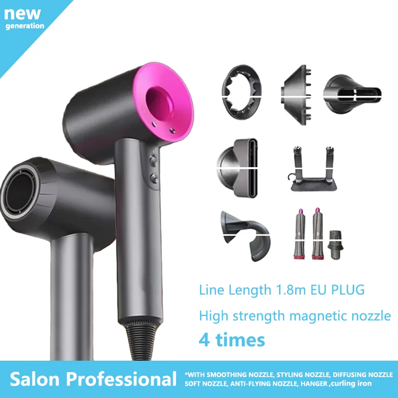 

Professional Leafless Hair Dryer, Low Noise, Constant Temperature, Quick Drying, Negative Hair Care, High Power Hair Dryer