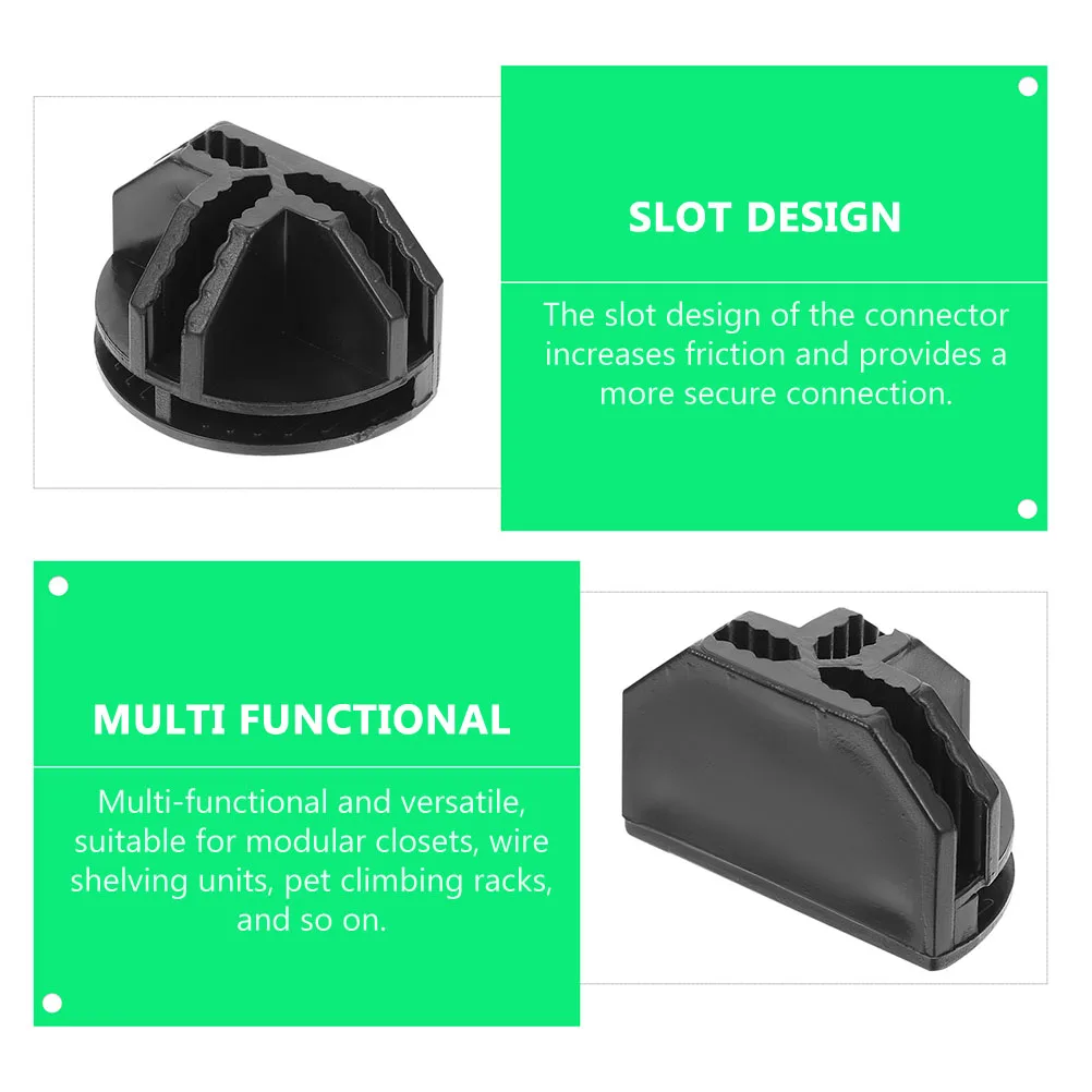 

16Pcs Closet Connectors Durable Plastic Modular Organizer DIY Wire Shelving Cube Connectors DIY Connecting Tools