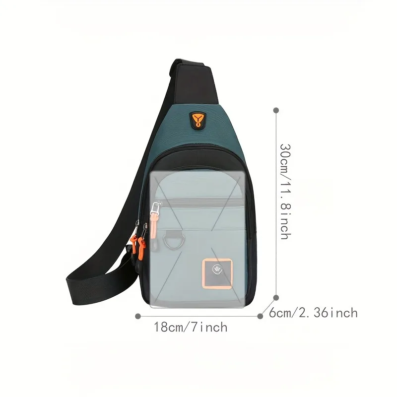 Men's Leisure Outdoor Hiking Bike Shoulder Bag, Waterproof Sports Crossbody Bag, Travel Backpack, Men's Chest Bag, Shoulder Bag