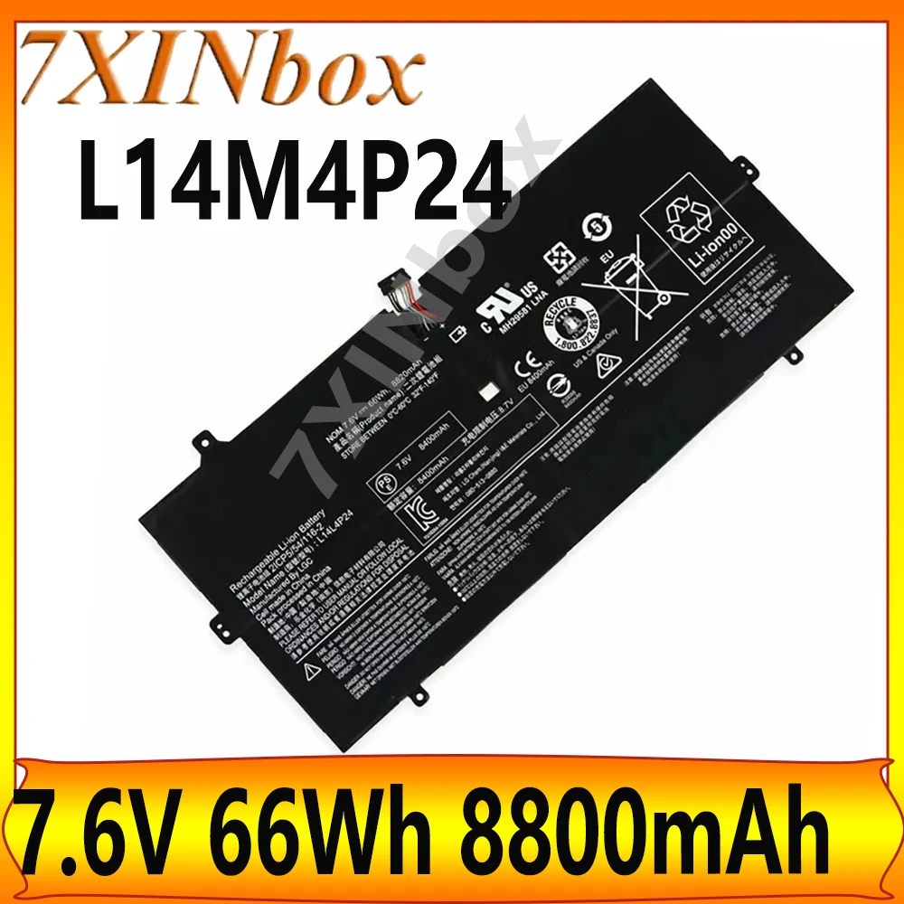 

7XINbox L14M4P24 L14L4P24 7.6V 66Wh 8800mAh Laptop Battery For Lenovo YOGA 4 PRO 900 900-13ISK 900-IFI 900-ISE 5B10H43261