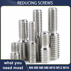 M4 M5 M6 M8 M10 M12 M16 Reducing Screws Camera Adapter Converter 304 Stainless Steel Bolt Conversion Double-ended Headless Screw