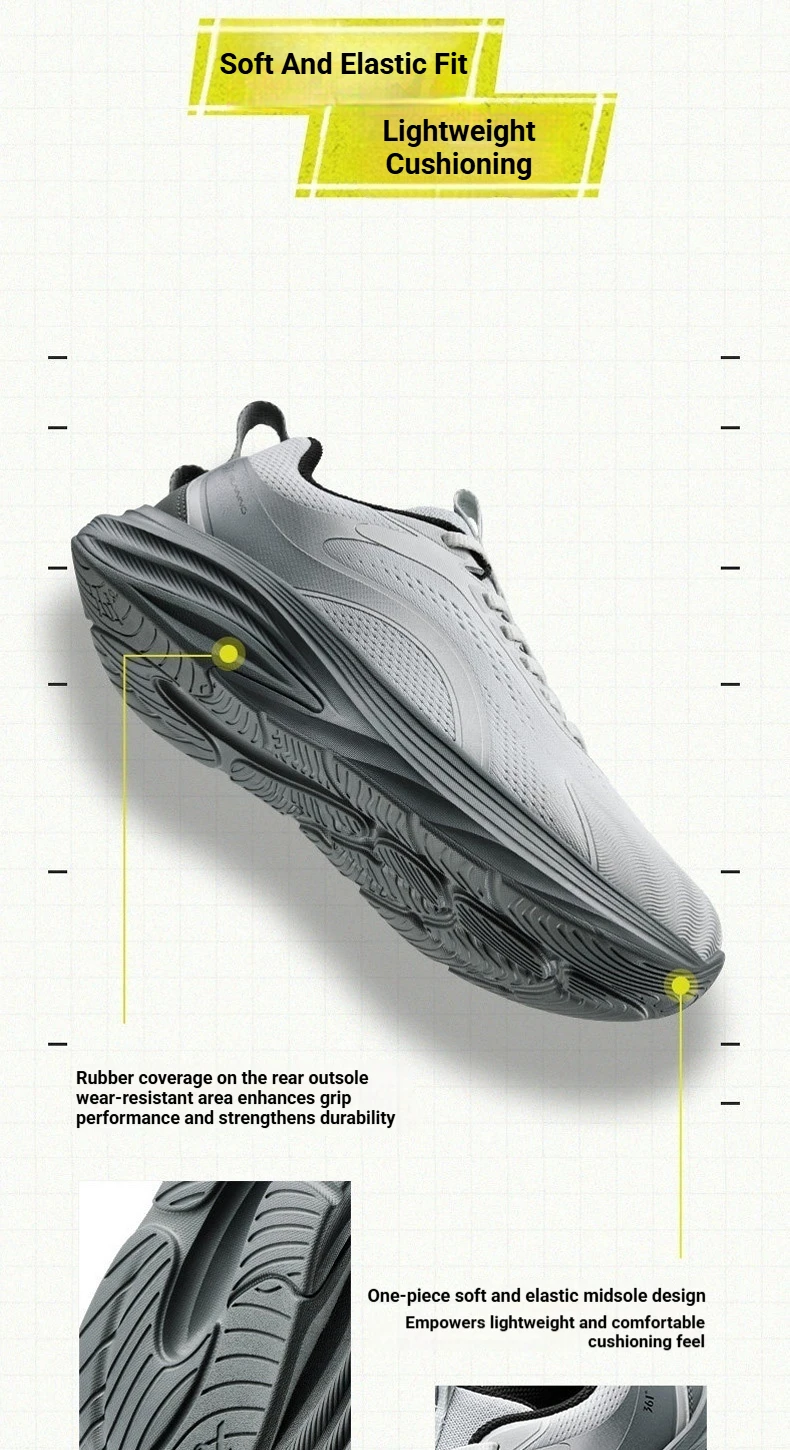 361 Degrees FengYa 2.0 Herren-Laufschuhe, weiche und elastische Passform, atmungsaktive Dämpfung, leichte Dämpfung, Herren-Sneaker 672612216 – Detail 7