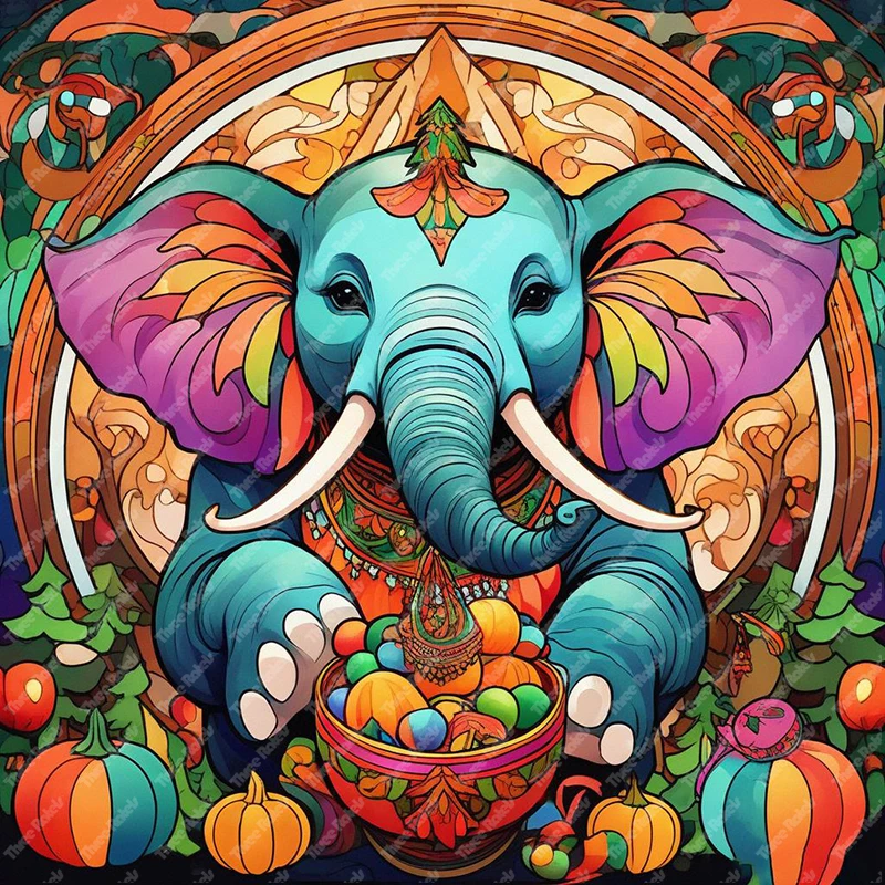 Three Ratels QHD74 Colorful fantasy animal art wall stickers for home decoration