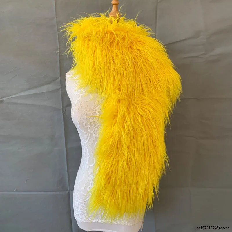 2023 moda inverno notte sera festa peluche moda eco-pelliccia lunga sciarpa alternativa scialle