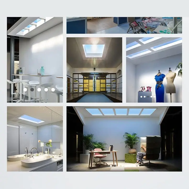 Smart Home Artificial Virtual Led Skylight Natural Daylight Panel Blue Sky Ceiling Lamp